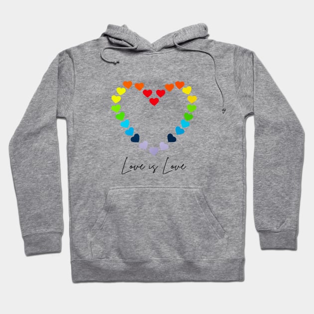 Love is love lgbt hearts design for valentines day gift Hoodie by KazSells